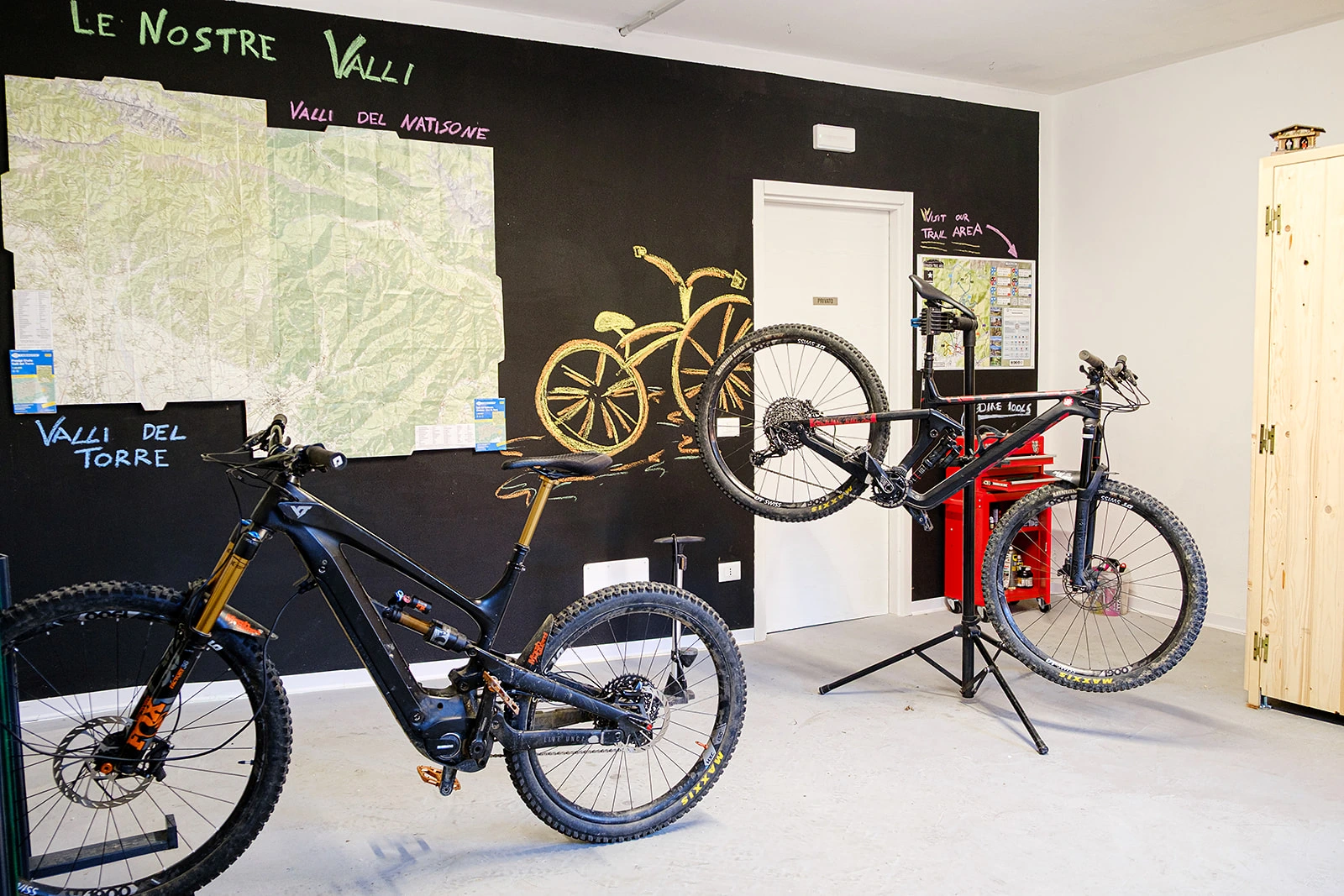Bike room at Dolce Vita Guest House